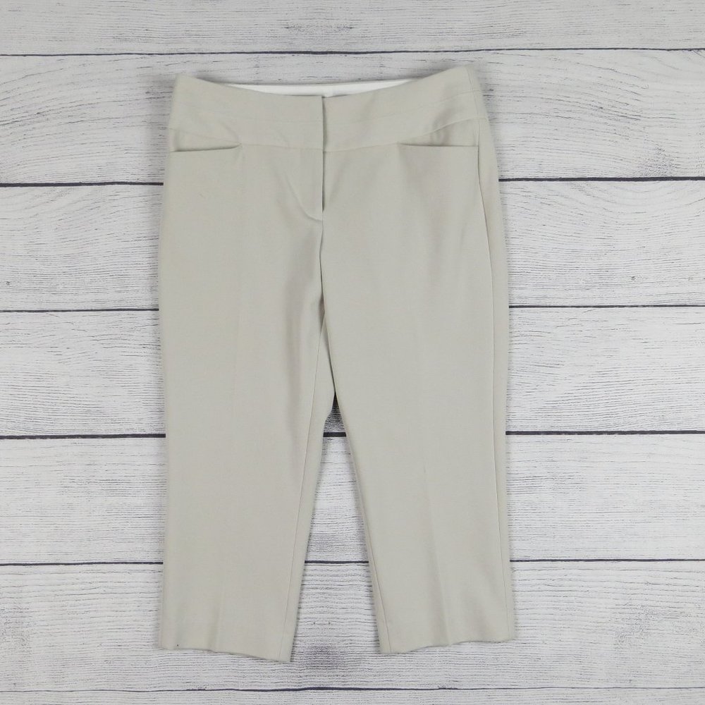 Beige Cropped Express Editor Pants